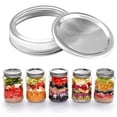 thumbnail image 2 of Tapas para la boca Tapa sellada Hojalata Buen rendimiento de sellado Tapas para conservas duraderas a prueba de herrumbre Color clásico Especias Cocina y Comedor Plata Anillo de plata de 86 mm Monstrate HA066111-07, 2 of 6