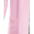 thumbnail image 4 of Women & Plus Open Front Knit Long Sleeve Pockets Sweater Cardigan, 4 of 4