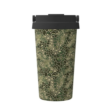 

Adobk Green Snake Skin Print Stainless Steel Coffee Mug -Vacuum Insulated Coffee Tumbler - Leakproof Travel Mugs Insulated for Hot & Cold Drinks