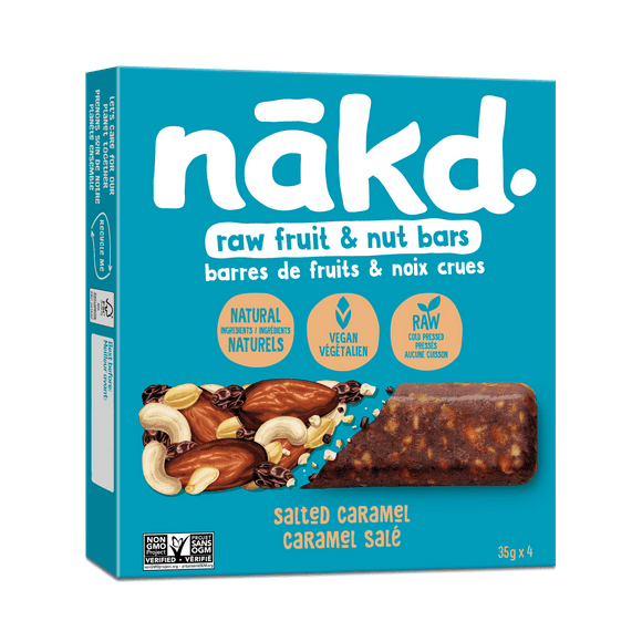 Nakd Salted Caramel Multipack, Gluten free snack bars