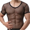 thumbnail image 2 of JXMVOJ Sexy Men's Tight Fitting Mesh Top, Breathable Nylon Spandex Fabric, Nightwear Party Casual Wear, Ergonomic Contour Design, All-Day Comfort, 2 of 4