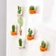 thumbnail image 4 of 5x6pcs Mini dibujos animados Cactus imán nevera pegatina planta maceta decoración (blanco) Sywqhk Libre de BPA, 4 of 6