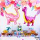 thumbnail image 2 of Large Pink Dinosaur Balloon - 35 Inch | Girl Dinosaur Balloons for Birthday Party | Pink Dinosaur Party Supplies for Girl Dinosaur Party Decorations |, 2 of 4