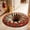 Santa Patchwork, variant on Kuokaa Christmas 3D Optical Illusion Round Rug, Soft Crystal Velvet Floor Mat with Printed Perspective Artwork, Bound Edge and Circular Shape, Living Room and Entryway Decor (Snowman Choir)