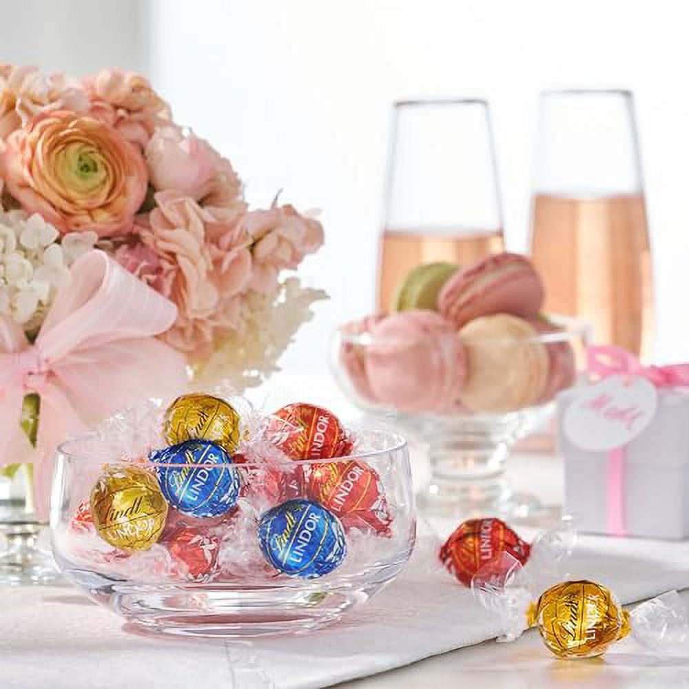 Lindt LINDOR Assorted Chocolate Truffles 90 Count Gift Box, Chocolate Candy with Smooth, Melting Truffle Center, 38.4 oz. Box