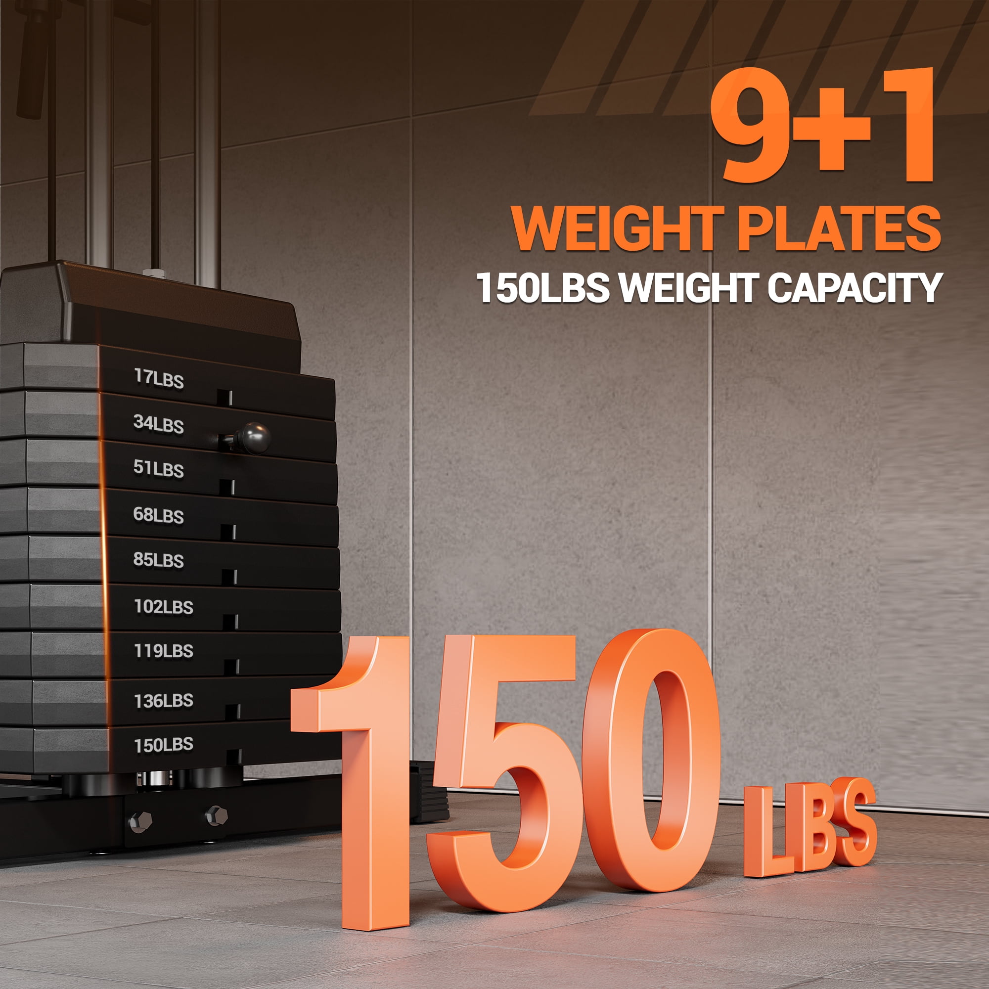 Garvee Multifunctional Home Gym Station with 100LBS Weight Stack, Full Body Strength Training