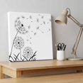 thumbnail image 4 of Ships Next Day Canvas Wall Art 8"x8", Spring Floral Wood Framed Canvas Print Painting, Modern Elegant Pastoral Flowers Black Ready to Hang Small Picture Wall Decor for Home Bathroom Nursery Kitchen, 4 of 9