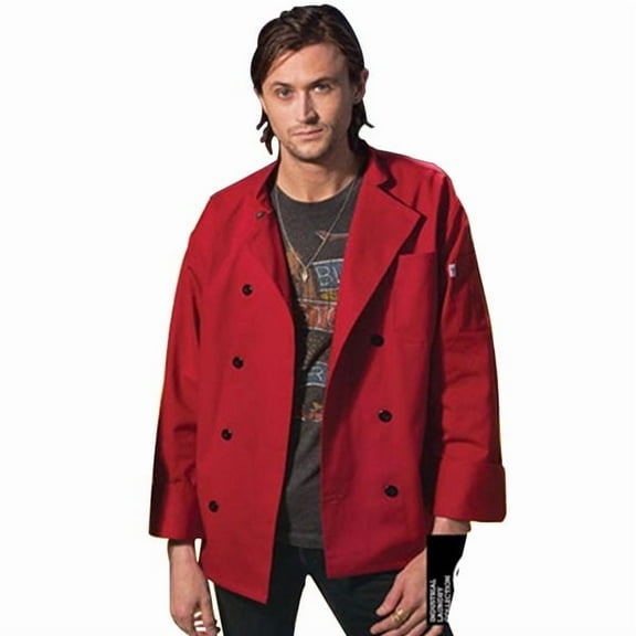 0405-1904 Moroccan Chef Coat in Red - Large