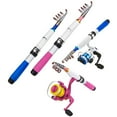thumbnail image 2 of 1.2M Telescopic Fishing Rod Portable Mini Pocket Fishing Rod Sea Fishing Tools Bule, 2 of 7