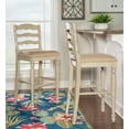 thumbnail image 2 of Linon Marden 30" Ladder Back Bar Stool, Antique Whitewash, 2 of 10