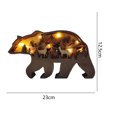 thumbnail image 2 of Mostrar Artesanías Adornos de madera Escena de animales hueca de múltiples capas con luz (Oso) Likrtyny Libre de BPA, 2 of 3