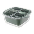 thumbnail image 1 of Colador Juego de cuencos coladores con tapa, cesta de drenaje de doble capa, para frutas y verduras Verde, 1 of 9