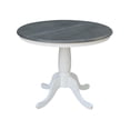 thumbnail image 4 of International Concepts 36" Round Extension Dining Table With 2 Chairs, 4 of 9
