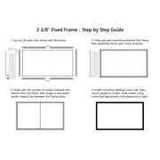 STR-169128 Silver Ticket, 128 16:9 4K / 8K Fixed Frame Projector Screen, White Material