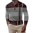 thumbnail image 2 of GZWYHT Mens Polo Shirts,Mens Shirts Checkered Pattern Shirt Button Up Long Sleeved Men'S Sports Shirt With A Lapel T Shirt Long Sleeve Shirts,Big And Tall Shirts Grey L, 2 of 5