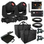 (2) Chauvet DJ Intimidator Spot 360X Moving Heads with American DJ myDMX Go Wireless App & Carrying Case Package