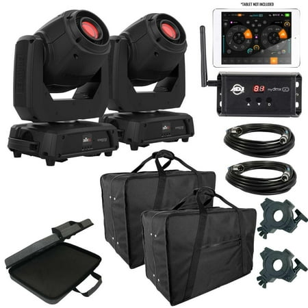 (2) Chauvet DJ Intimidator Spot 360X Moving Heads with American DJ myDMX Go Wireless App & Carrying Case Package