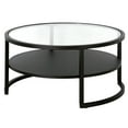 thumbnail image 3 of Evelyn&Zoe Winston 34.25" Wide Round Coffee Table with Metal Shelf in Blackened Bronze, 3 of 5