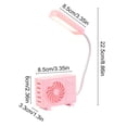 thumbnail image 3 of Rewenti Quiet Operations 3 Speed Desktop Fan with Led Light Portable Student Coolings Fan for Dorm office, 3 of 5