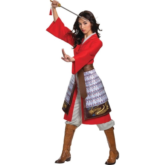 Disguise Womens Mulan Hero Dress Deluxe Costume - Size Medium