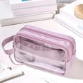 thumbnail image 4 of SLYNSHome Grande Capacité Trousse à Crayons Transparente Sac à Crayons Violet Grande Capacité Trousse à Crayons Fournitures de Bureau Collège Cadeau de Rentrée Scolaire, 4 of 7