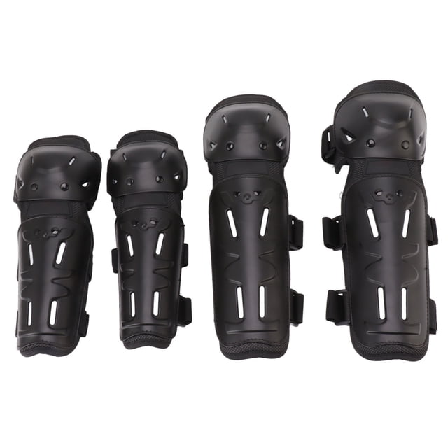 Motorcycle Elbow Knee Pads, Prevent Falling Off Elastic Straps Motorcycle Knee Pads 4Pcs With Storage Bag For Skiing
