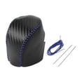 thumbnail image 1 of Cubierta de pomo de cambio de marchas Unique Bargains, protector de manija de cambio para Honda HR-V 2023-2024, fibra de carbono negra, cuero sintético azul, 1 pieza, antideslizante para automóvil, 1 of 1