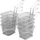 thumbnail image 1 of Cesta para freír de 8 piezas, cesta para freír de acero inoxidable Cesta para freír Mini cesta de presentación de alimentos para freír papas fritas, dedos de pollo, aros de cebolla, camarones, etc. Xemadio MZQ-0258, 1 of 7