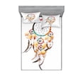thumbnail image 3 of Ambesonne Tribal Fitted Sheet & Pillow Sham Set, Folk Dreamcatcher Pattern, Twinxl, Multicolor, 3 of 3