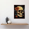 thumbnail image 2 of Skull Roses Dark Old School USA Tattoo Ink Body Rockabilly Americana 50s Art Print Framed Poster Wall Decor 12x16 inch, 2 of 5