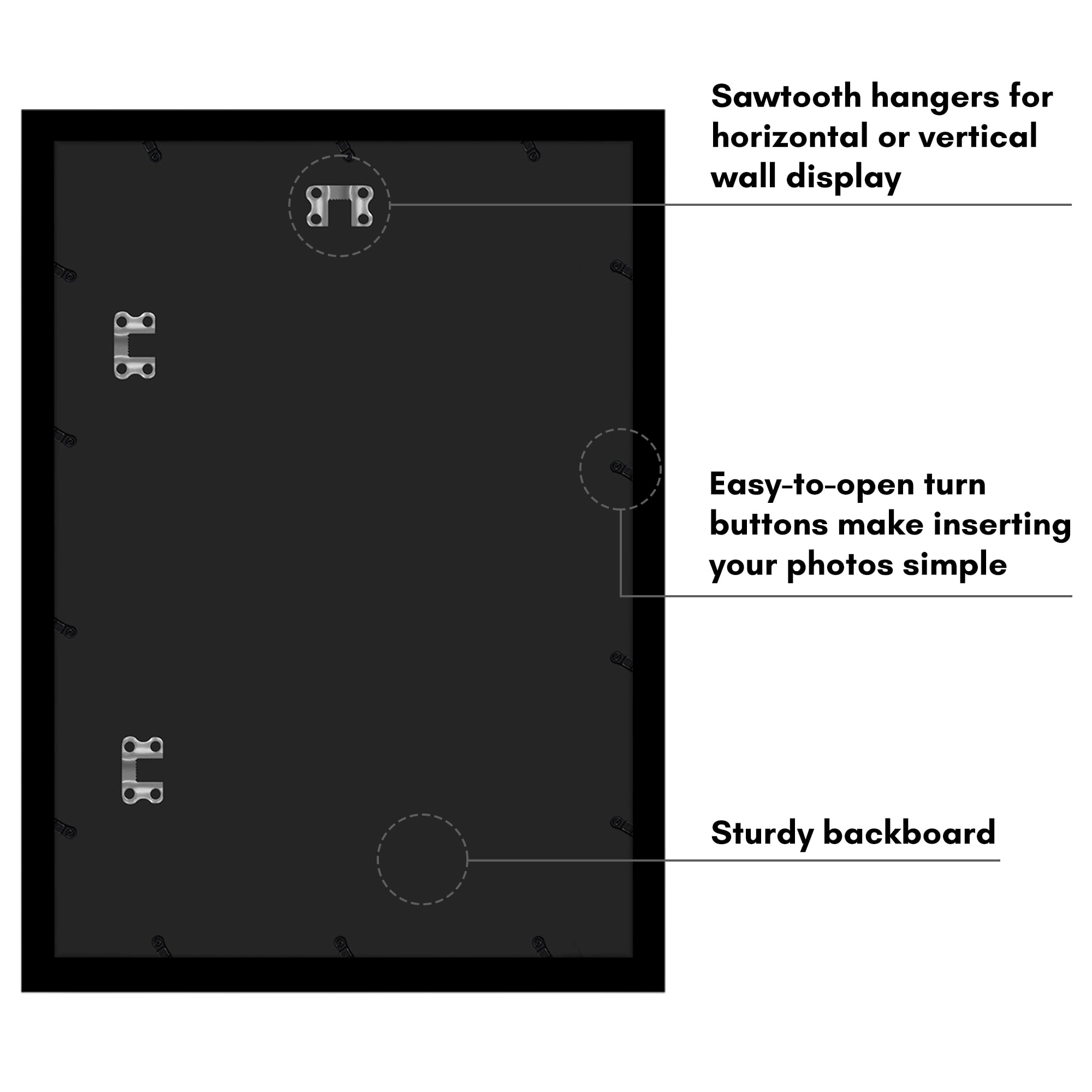 Americanflat 14x20 Picture Frame with Polished Plexiglass with 11x17 Mat Display Photo Epic Collection - Black