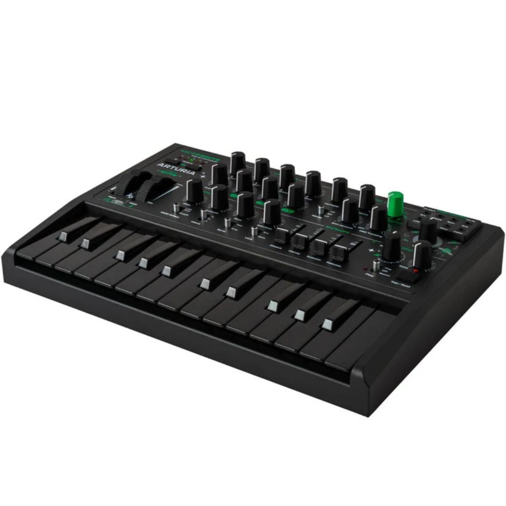 Arturia Micro Brute UFO Bundle with Polsen HPC-A30 Closed-Back Studio Monitor Headphones, Kellards MID-P10T Pro MIDI to MIDI Cable 10 Feet