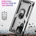 thumbnail image 2 of Allytechgroup Case for Samsung Galaxy A36 5G, Military Grade Protection Shockproof Cover with Metal Rotatable Ring Stand, Magnetic Car Mount Holder Case for Samsung Galaxy A36 5G, Silver, 2 of 6