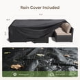 thumbnail image 4 of Patio Furniture Set - All-Weather - 7 Piece Patio Outdoor Conversation Set, Modular Wicker Rattan Sectional Sofa for Backyard, Garden, Poolside, Balcony, Porch, Patio, Black/Khaki, 4 of 7