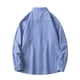 thumbnail image 4 of Blusa y camisa de manga larga con cuello vuelto para hombre, camisa informal de rayas con bolsillos de solapa y botones, blusa de poliéster de manga larga para hombre, 4 of 7