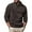 Brown, variant on TAGOLD Men Fall Winter Sweater Tops,Men's Fashion Casual Solid Color Zipper Long Sleeve Stand Up Collar Blouse
