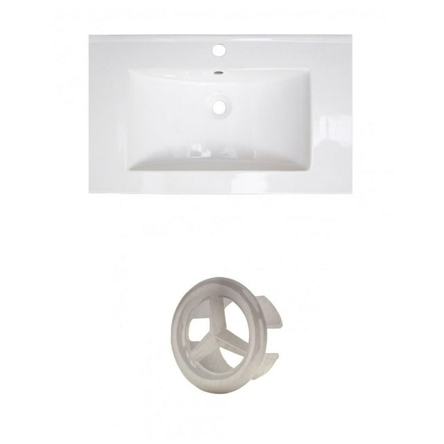 American Imaginations 30-in. W 3H8-in. Ceramic Top Set In White Color AI-20821
