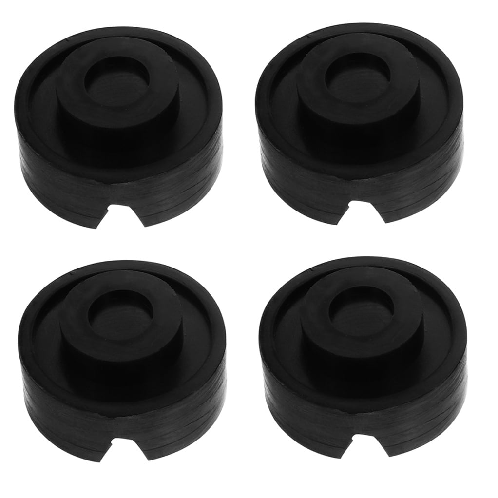 Uonlytech 4Pcs Floor Jack Pads Black Rubber Slotted Pads for Auto Frame Rails