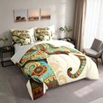thumbnail image 2 of Erosebridal Elephant King Bedding, Mandala Cream King Bed in a Bag, Gray Reversible 7pcs, 2 of 6