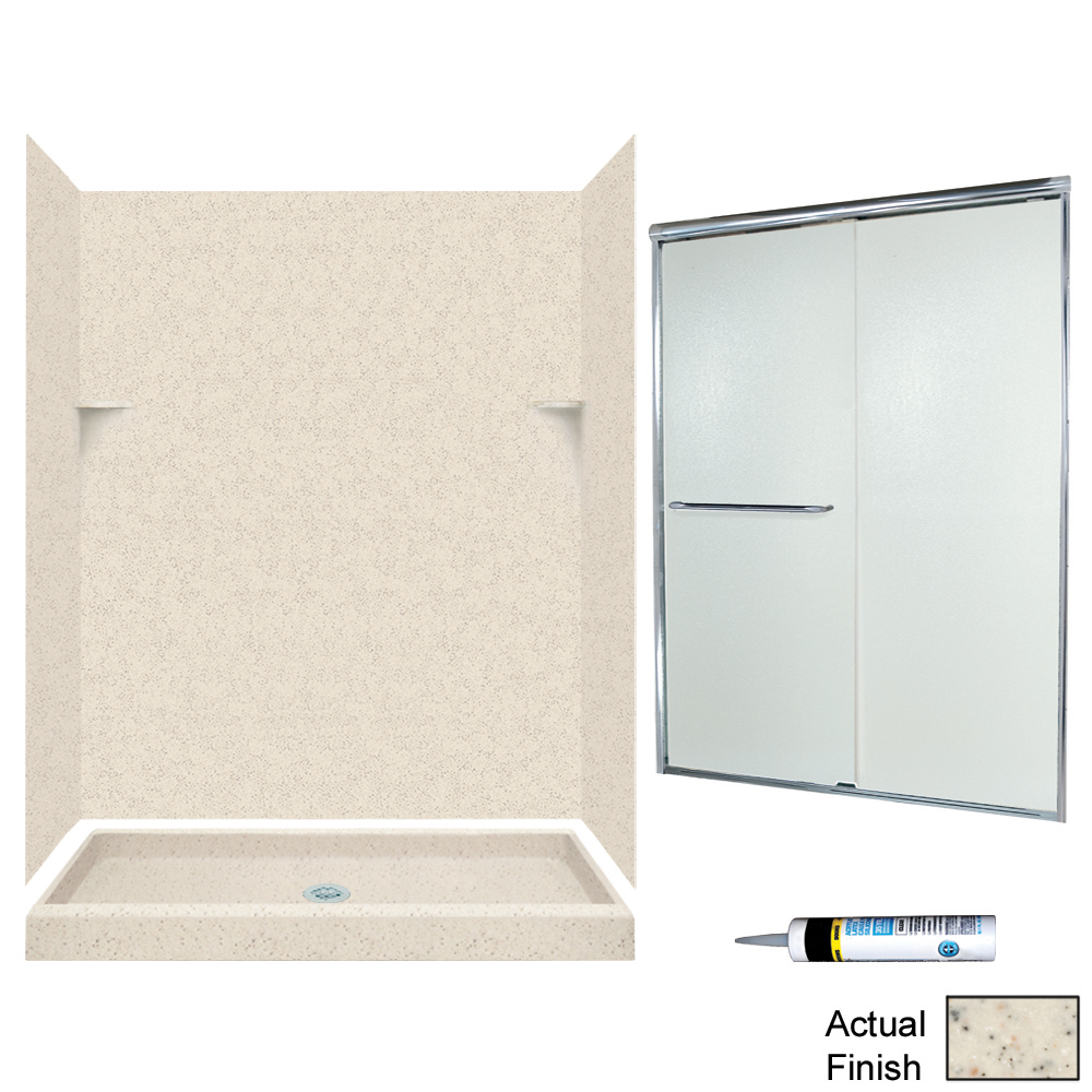 Swan SSP3460050M58570CR 5Piece Alcove Shower Kit, 34in L x 59in W x