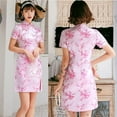 thumbnail image 3 of CENL Cheongsam Short Daily Banquet Skirt Improved Chinese Performance Costumes Dress, 3 of 6