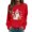 Red, variant on Xingjin Women's Halloween Sweatshirt Cute Ghost Pumpkin Graphic Crewneck Long Sleeve Pullover Casual Fall Top Soft Loose Fit Halloween Clothes for Women