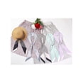 thumbnail image 6 of INSPIRE CHIC Women Striped Print Skinny Long Scarves, Satin Silky Neck Scarf Neckerchief Ribbon Headband 51.2x2.8" Black, 6 of 6