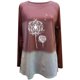 thumbnail image 2 of Camiseta de manga larga para mujer, suéter suelto, cuello redondo, estampado informal, sudadera para niña, rojo oscuro, 3XL Inevent AP003825-18, 2 of 5