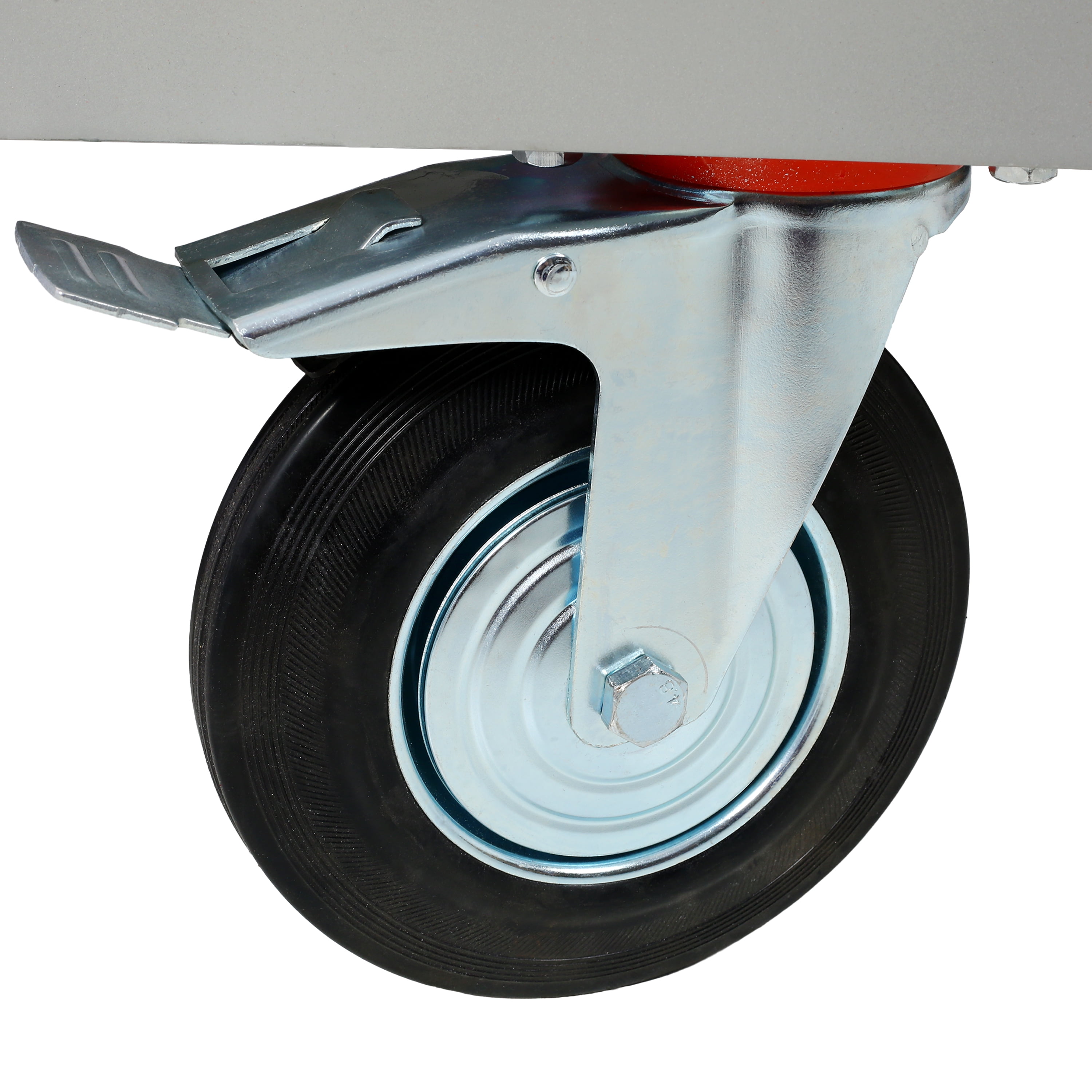 Noaman Heavy Duty Platform Truck 24 x 48 Inch, 2000lb Capacity Industrial Flat Dolly Cart with 8" Wheels, Steel Smooth Deck Hand Truck for Moving, Warehouse, Gray
