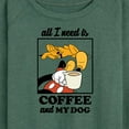thumbnail image 3 of Mickey & Friends - Coffee And My Dog - Women's Lightweight French Terry Long Sleeve Shirt, 3 of 5