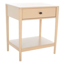 SAFAVIEH Boden Solid Retro 1 Drawer Nightstand, White Wash