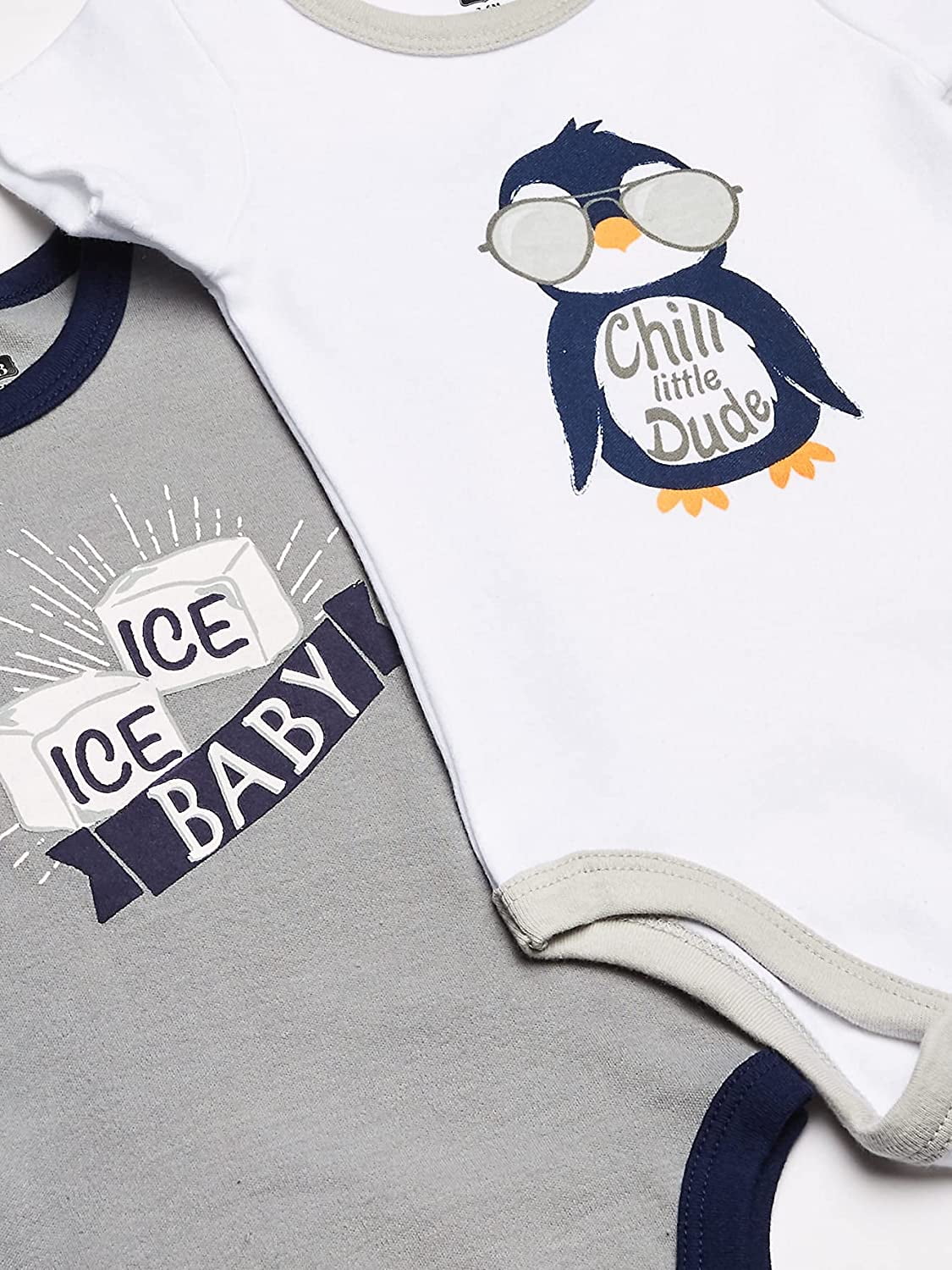 Hudson Baby Short Sleeve Bodysuits, 5-Pack, Newborn- 24 Months