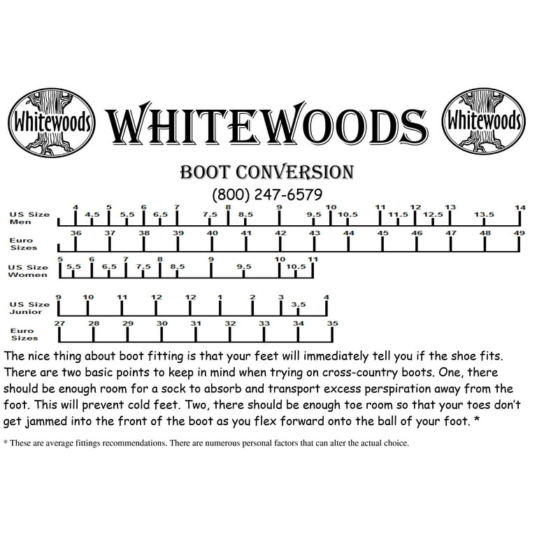 WHITEWOODS Adult Unisex 301 75mm Black Ski Boots Size 39