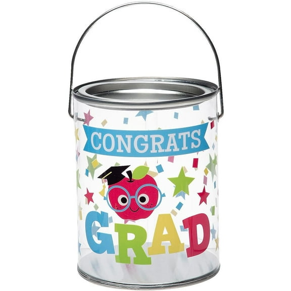 Fun Express Elementary Graduation Paint Bucket Favor Containers - 6 Piece